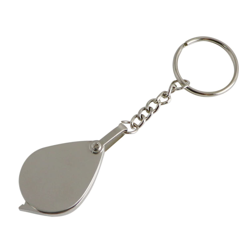 [Australia] - Portable Pocket Reading Magnifier 10X Folding with Metal Jewellery Magnifier Magnifying Eye Glass Lens Keychain 