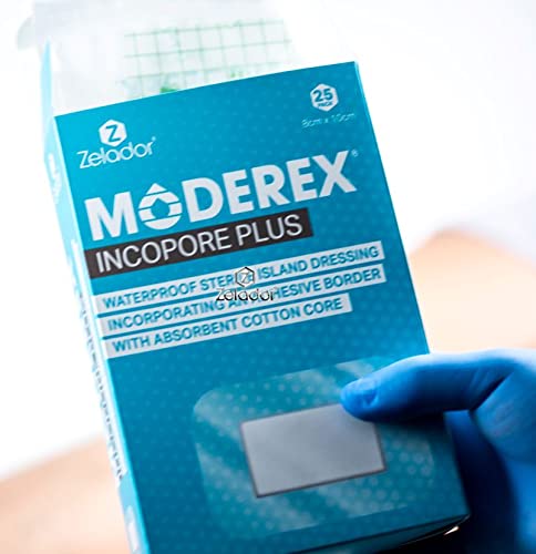 [Australia] - Sterile Self Adhesive Waterproof Island Dressing Latex Free with Transparent Border and 100% Cotton Absorbent pad x 25 (9cm x 15cm x 25) 9cm x 15cm x 25 