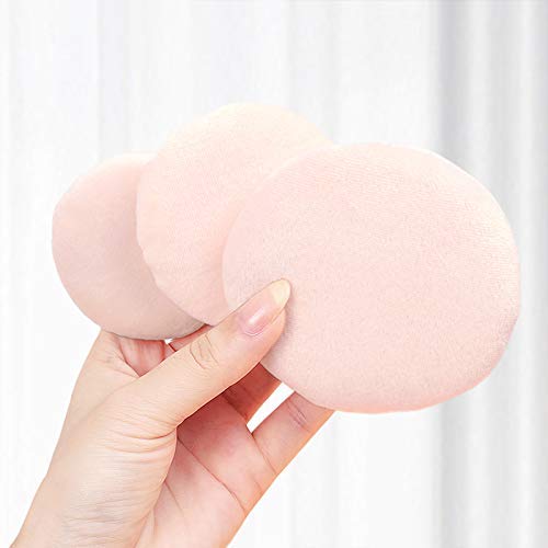 [Australia] - Kalevel Velour Powder Puffs Washable Makeup Face Powder Puff Large Round Cosmetic Puff Makeup Sponge for Powder and Liquid Foundation (3pack, 3 Sizes) 3pcs 