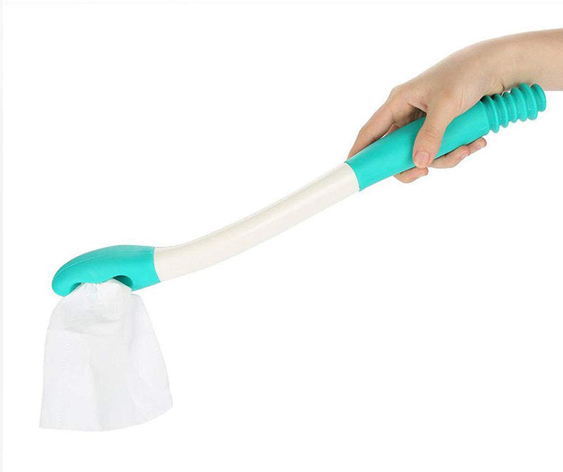 [Australia] - SoulQool Toilet Tissue Aids Tools,Bottom Wiper,Tissue Grip Long Handle Reach Comfort Aid Holder Toilet Paper Toilet Aid Self Wipe Helper 