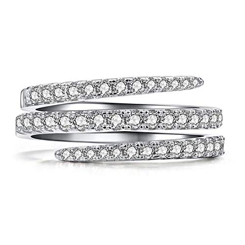 [Australia] - Kuyiuif Women 925 Sterling Silver Eternity Ring Cubic Zirconia Anniversary Wedding Engagement Band for Women Size 6-10 (6) 