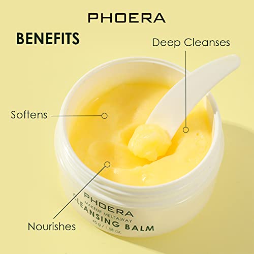 [Australia] - ABRUS - PHOERA Cleansing Balm (45gm), Oil Based Cleanser for Revitalizing Nourishing Hydrating Fresh Skin, Vegan Makeup Remover Cleanser for Soft Glowing Skin - Cruelty-Free Formula 45 g (Pack of 1) 