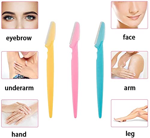 [Australia] - 15 Pcs Eyebrow Razors Facial Hair Remover Shaver Trimmer Shaper, Exfoliating Dermaplaning Tool for Women and Men 15 