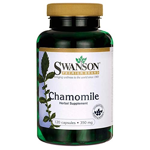[Australia] - Swanson Chamomile Stress Support - Made with German Chamomile Flower - Herbal Supplement to Promote Stress, Relaxation and Sleep Support - Helps Easy Body and Mind - (120 Capsules) 1 
