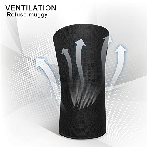 [Australia] - JUSDIQIR Knee Brace, Knee Compression Sleeve Support for Men Women, Volleyball Knee Pad for Knee Pain, Knee Band Sports Joint Protector, Stabilizer Wraps for Fitness Weightlifting Football Yoga Breathable Leg Kneelet Belt Relief Pain from Arthritis 