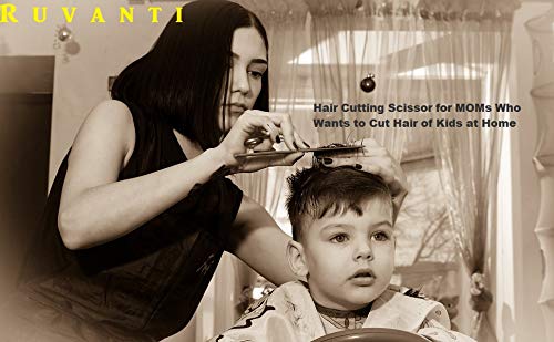 [Australia] - Ruvanti Round Headed Nose Hair Scissors/Safety Scissors for Kids & Infants -5.2" German Stainless Steel Baby Scissors/Baby Nail Scissors.Facial Hair Scissors/Beard Trimming Scissor/Mustache Scissor. 5.2 Silver 