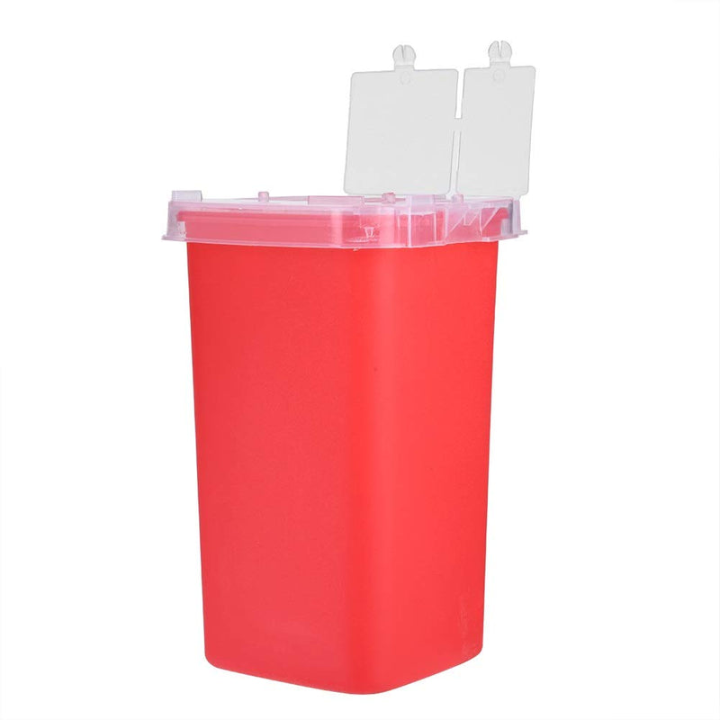 [Australia] - Sharps Container, Plastic Needle Container, Disposal 1L Size Waste Box (2 Colors) (Color : Red) 