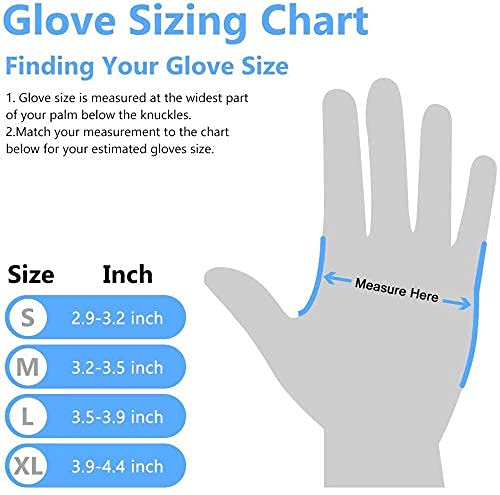 [Australia] - Multi-Purpose Vinyl Gloves, Powder Free, Disposable, Extra Strong - Box of 100 - Blue -UK Seller - (L) L (Pack of 100) 