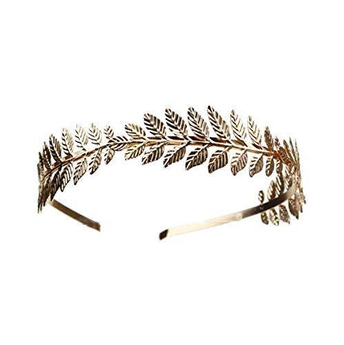 [Australia] - SZETOSY Leaf Bridal Headband - GOODCHANCEUK Roman Goddess Headband Wedding Accessories for Wedding, Party, Dancing Party, Fashion Show Golden 