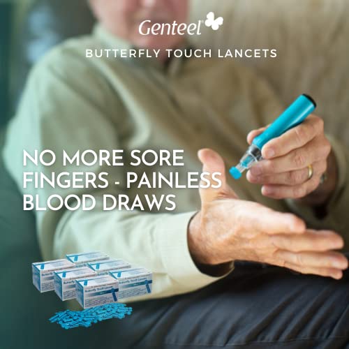 [Australia] - Genteel | Butterfly Touch Lancets | Polished | Smooth & Pain Free | Stainless Lancets (100 pcs) 100 