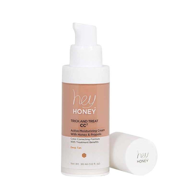 [Australia] - Hey Honey, Trick and Treat CC² Cream,Shortcut step for coverage and a complete active moisturizing benefits with anti-aging skincare.1 oz. Deep Tan Tone 1 Fl Oz (Pack of 1) 