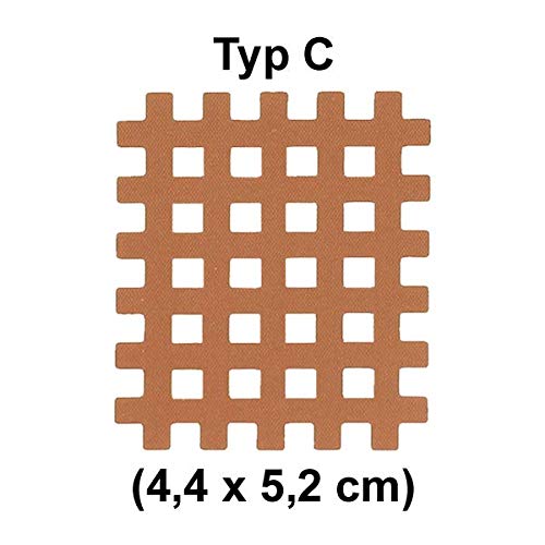 [Australia] - AcuTop Type A,B,C Grid Tape, Acupuncture Plasters, Grid Plasters, Physio Tape, Lattice Tapes in Pink and Beige (Beige, Type C 40 Pieces) 