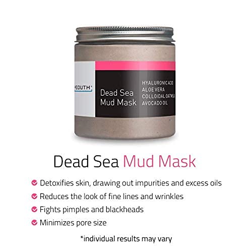[Australia] - YEOUTH Dead Sea Mud Face Mask with Hyaluronic Acid, Aloe, Oatmeal, and Avocado, Minimizes Pores, Reduces Wrinkles, Clears Blackheads, Acne and Helps Oily Skin, Rejuvenates 8oz - GUARANTEED 