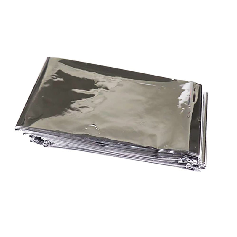 [Australia] - ANCLLO 4 Pack Emergency Mylar Thermal Blankets - Designed for Outdoors Hiking Survival Marathons or First Aid (Silver Color) 