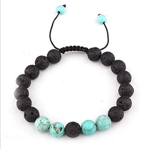 [Australia] - Lava Stone Aromatherapy Diffuser Bracelet and Anxiety Essential Oil 10ml (Blend of Lavender, Ylang Ylang & Bergamot) 