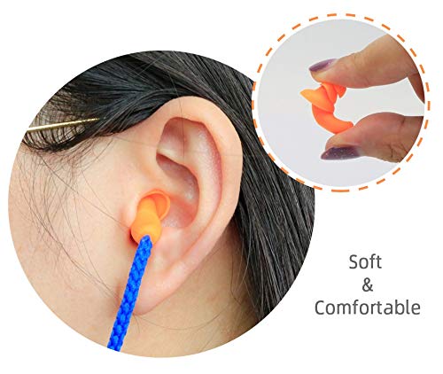 [Australia] - 50 Pair Individually Wrapped Non Toxic Soft Silicone Ear Plugs Corded Reusable Hearing Protection Rubber Earplugs for Sleeping, Music, Shooting, Construction Work, Sports 50 Pair (Pack of 1) 