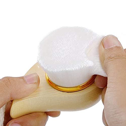 [Australia] - Vôsaidi Face Cleaning Brushes Facial Brush Cleaning Exfoliate Brush Facial Skin Care Tool Pore Cleaner Cleaning Brush with Wooden Handle 