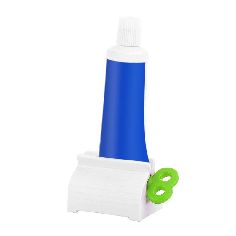 [Australia] - Rolling Tube Toothpaste Squeezer Novel Rotate Handle Dispenser Super Convenient Saver Multipurpose Sucker Easy Plastic Stand Holder for Bathroom(Green) Green 