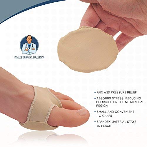 [Australia] - Dr. Frederick's Original Gel Pad Metatarsal Sleeves - 2 Pieces Metatarsal Pads for Forefoot Pain - Metatarsalgia, Morton's Neuroma, Plantar Warts, Corns and Sesamoiditis - Small | W4.5-6.5 