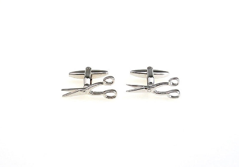 [Australia] - MRCUFF Scissors Barber Pair Cufflinks in a Presentation Gift Box & Polishing Cloth 