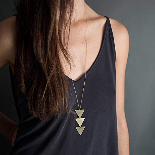 [Australia] - Long Necklace Set for Women Layered Bar Necklace Triangle Y Tassel Pendant Necklace set 4 