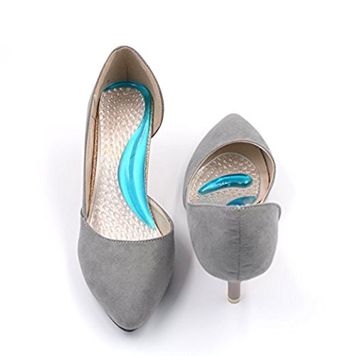 [Australia] - PEDIMEND Silicone Gel Arch Support Insoles (1PAIR) - Antiskid Flat Foot Correction Massage Shoe Pad - High Heel Pain Relief Gel Shoe Insoles - Unisex - Foot Care 2 