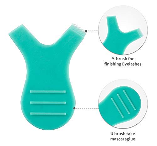 [Australia] - Libeauty Y Brush Comb Lash Lift Tool 5Pcs Reusable Lash Lift Kit for Professional Eyelash Perming and Combing with Premium PU Storage Case (Green) Green 
