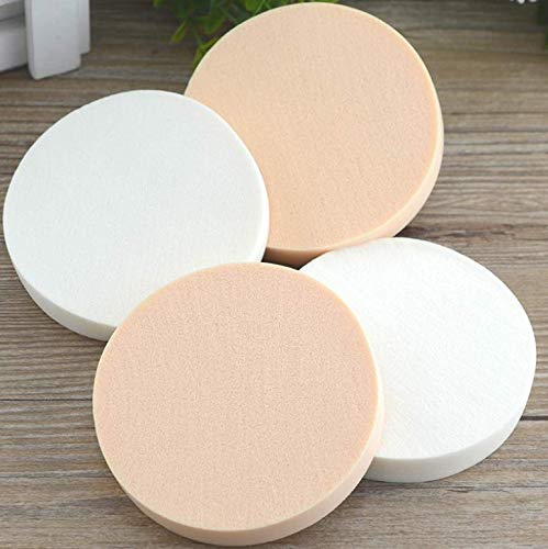 [Australia] - LASSUM 6 Pcs Round Makeup Sponge Facial Powder Puff,Beauty Makeup Foundation Powder Puff -Uses for Dry and Wet 3.54" Diameter 