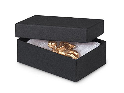 [Australia] - RJ Displays 25 Pack Cotton Filled Matte Black Color Cardboard Paper Jewelry Necklace, Pendant, Earring, Charm, Coins, Brooch, Gift Retail Packaging Box. Size 2 5/8" x 1 1/2" x 1 inches Size #21 2 5/8" x 1 1/2" x 1 inches #21 