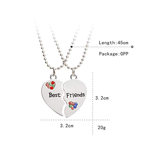 [Australia] - Best Friend Friendship BFF Necklaces, Heart-Broken 2 Piece Friendship Best Friends Daughter Christmas Birthday Gifts for Teen Girls Granddaughter 