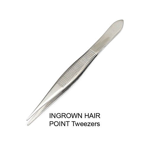 [Australia] - Luxxii (1 Pack) Scissors Shaped Eyebrow Straight Tip (3 Pack) Tweezers Clip Set - Flat, Slant, Point Tip Tweezers Hair Plucker for Hair and Eyebrows Personal Care (Silver Tone) 