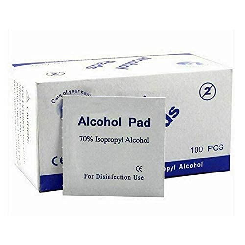 [Australia] - YNR 70% Alcohol Pre-Injection Isopropyl Wipes - Individually Wrapped First Aid Skin Cleaning Easy-Tear Sachet Wipes (100PCS) 