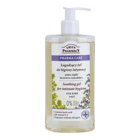 [Australia] - Green Pharmacy Pharma Care Oak Bark Sage Soothing Gel For Intimate Hygiene (0% Soaps, SLS, SLES, Parabens, Colorants) 10 oz 