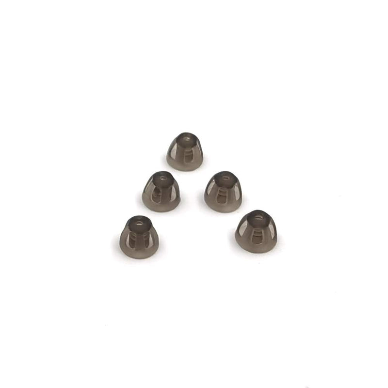 [Australia] - Hearing Aid Domes Smoky Gray Tips Ear Pieces Comfortable for Open Fit BTE Sound Amplifier PSAP Kit Invisible, except for RIC 5mm (S * 5) 
