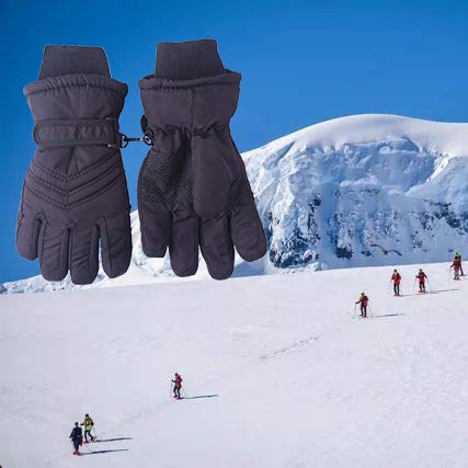 [Australia] - Kid's Boy Girl Fleece Winter Gloves Mittens Non Slip Riding Driving Hiking Ski Sports Grey 2 3-5Years 