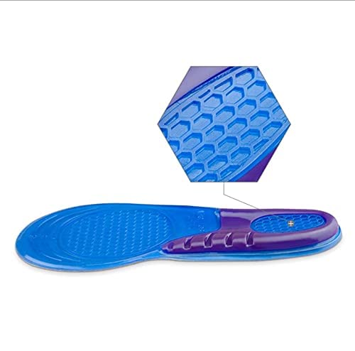 [Australia] - Unisex Orthotic Silicone Gel Shoes Insoles Shock Absorbing Full Length Pair of Boots & Sports Shoe Massaging Feet Shoe Inserts (Large Size UK 9 to 12) 