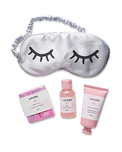 [Australia] - Lacura New Mum Pamper Pack Including Sleep Mask, Bath Brick With Coconut Oil, Cherry Blossom Body Lotion and Rose Shower Gel Bundle 