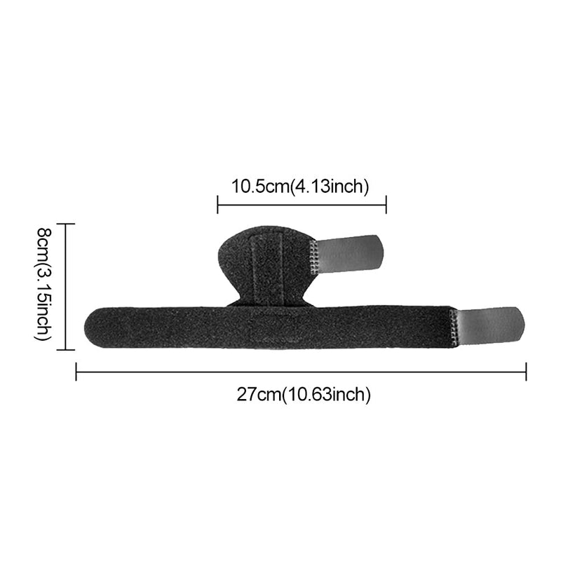 [Australia] - Denpetec Trigger Finger Splint, Lightweight Durable, Non Slip Adjustable Strap, for Thumb, Index, Middle, Ring, Little Finger, Finger Pain Relief and Sport Injuries(Black) Black 