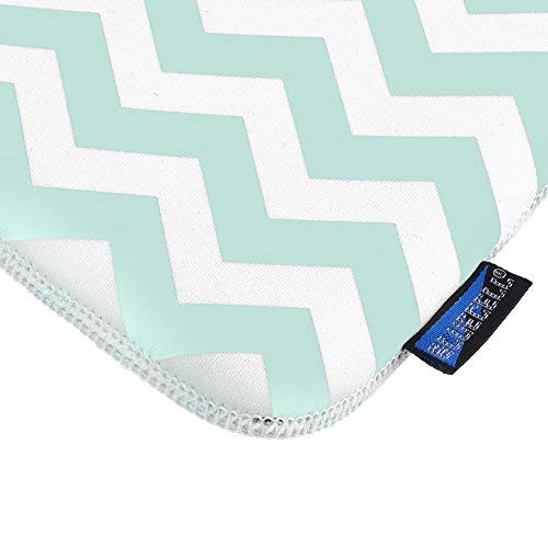 [Australia] - BCP Aqua Blue Chervon Water-Resistant Neoprene Curling Iron Holder Flat Iron Curling Wand Travel Cover Case Bag Pouch 15 x 5 Inches 
