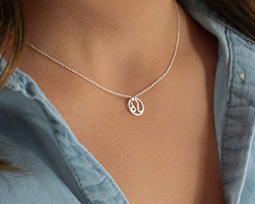 [Australia] - YANCHUN 2 Pcs Stainless Steel Constellation Zodiac Necklace for Women Personalized Horoscope Zodiac Sign Pendant Necklace Set for Girls Cancer 