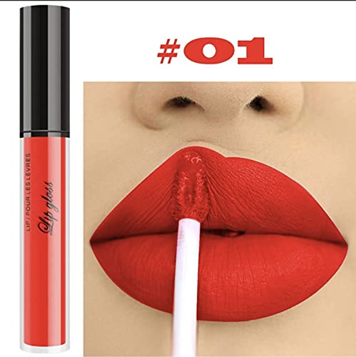 [Australia] - 10pcs/Set Makeup Matte Lipstick Lip Kit, Velvety Liquid Lipstick Waterproof Long Lasting Durable Nude Lip Gloss Beauty Cosmetics Set 