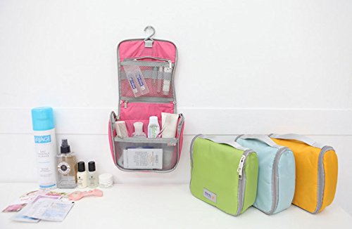 [Australia] - Travel Bag Organizer for Women Makeup or Men Shaving Kit With Hanging - Pink 