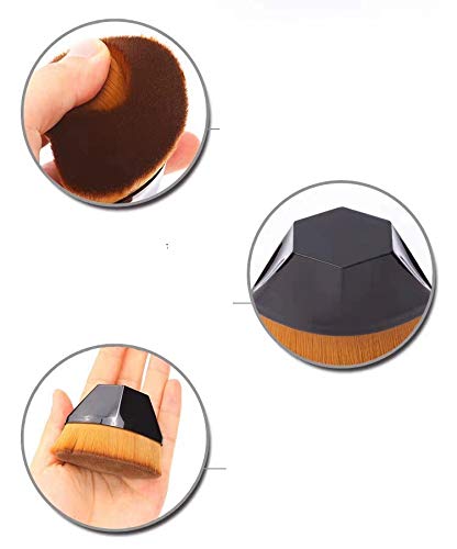 [Australia] - Foundation Brush Petal No Trace Makeup Brush High Density Seamless Foundation Brush BB Cream Makeup Brush Loose Powder with Storage Box (black) black 