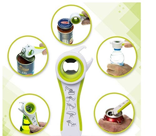 [Australia] - 2 pcs 5 In 1 Multi Function Multi-function Can Jar Bottle Open/Tighten Bottle Jar Can Opener for Small Hands, Seniors or Anyone Who Suffers from Arthritis Good Kitchen Tool (black/white) 