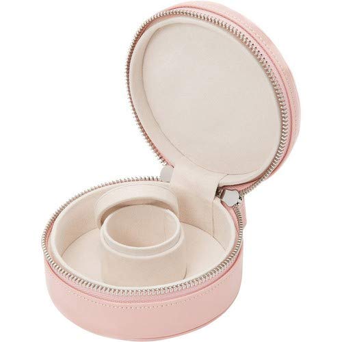 [Australia] - WOLF 392315 Sophia Mini Zip Case Jewelry Box, Rose Quartz 