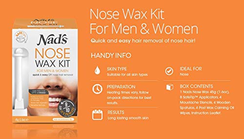 [Australia] - Nad's Nose Wax Kit for Men & Women - Waxing Kit for Quick & Easy Nose Hair Removal, 1 Count 