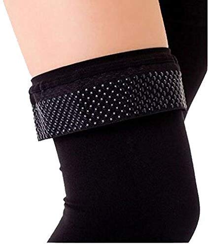 [Australia] - TOFLY® Thigh High Compression Stocking Footless, 15-20mmHg & 20-30mmHg Compression Socks with Silicone Band, Varicose Veins Large 20-30mmhg Footless Black 