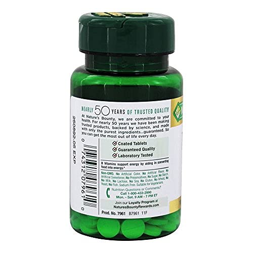 [Australia] - Biotin by Nature's Bounty, Vitamin Supplement, Supports Metabolism for Cellular Energy and Healthy Hair, Skin, and Nails, 1000 mcg, 100 Tablets 