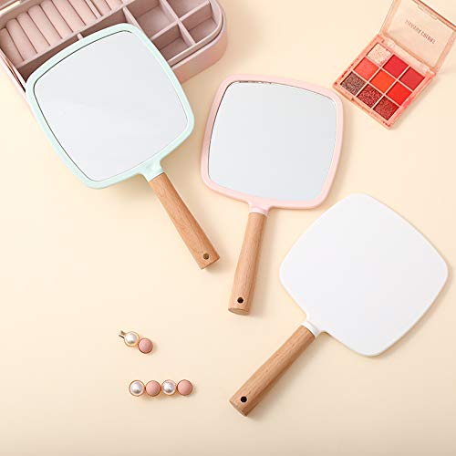 [Australia] - XPXKJ Handheld Mirror with Handle, for Vanity Makeup Home Salon Travel Use (Square, Green) Square green 