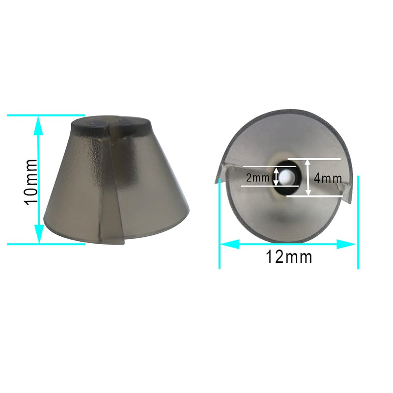 [Australia] - Smokey Hearing Aid Tulip Domes Ear Tips for Resound Sure Fit Style RIC RITE and Open Fit BTE Hearing Amplifier with Cleaning Tools Brush Cleaner and Carry Case 